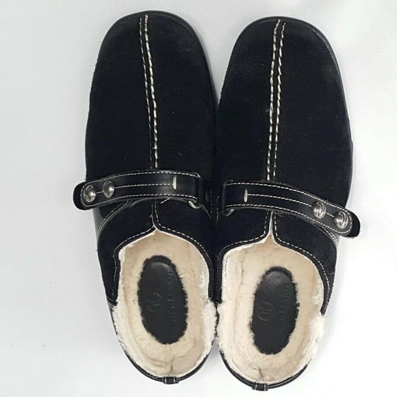Cole Haan Black Suede Leather Womens 6B Mules - Picture 3 of 12